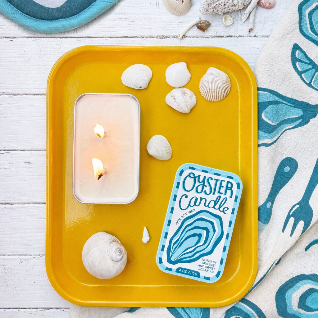 Lemon & Oyster Candle Set of 2