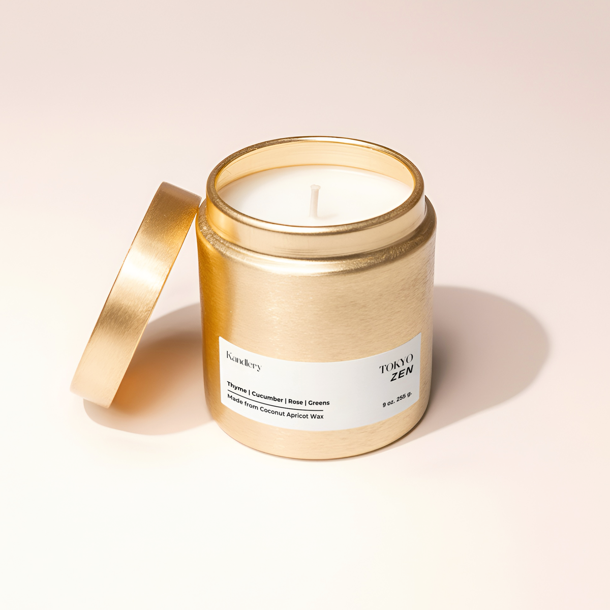 Tokyo Zen | Japanese Rose Peony | 9 oz Gold Luxury Candle