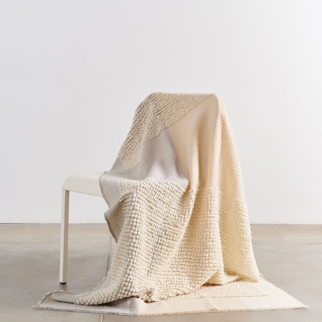 Butterscotch Handloom Hand Knotted Textured Plush Merino Throw