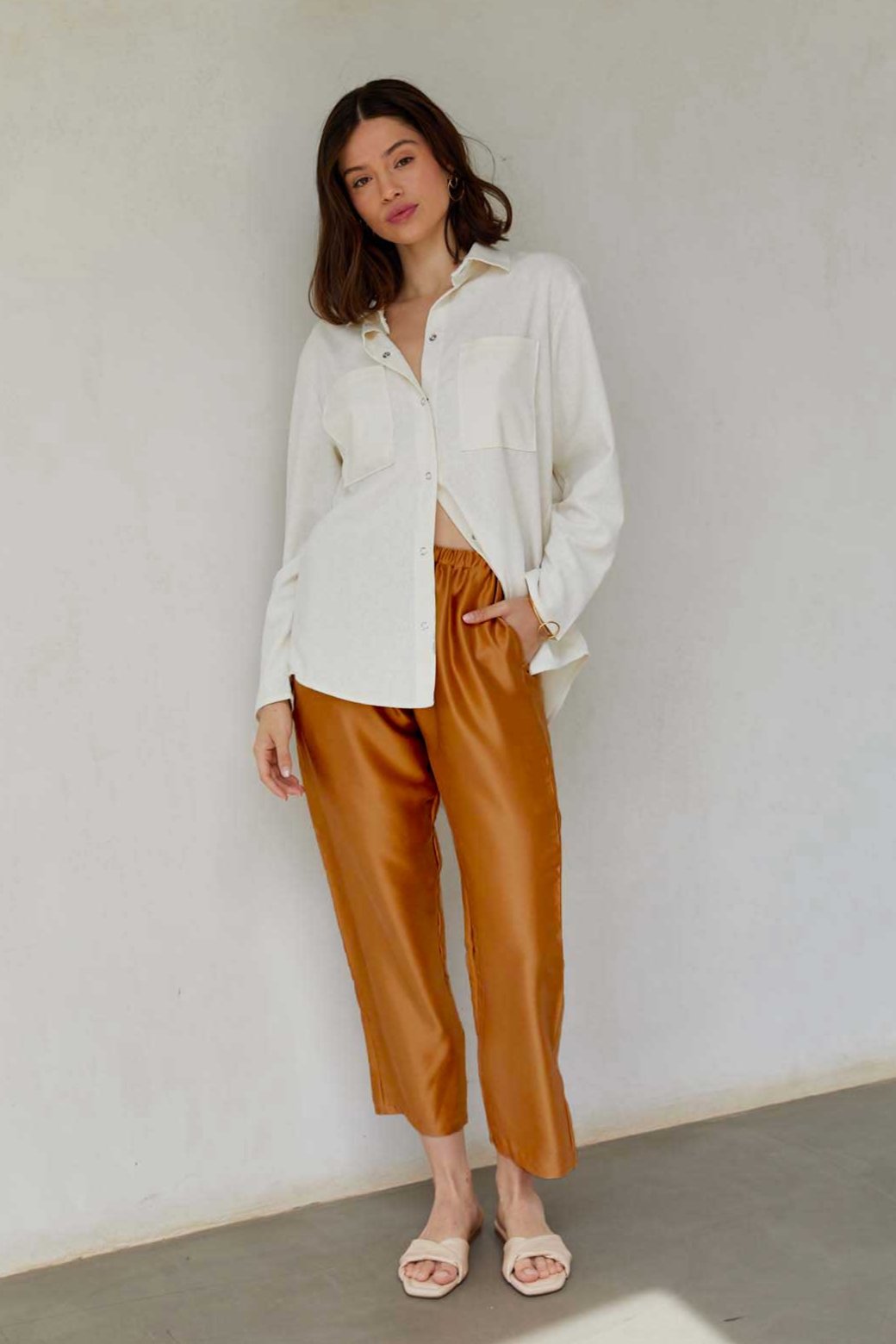 Washed Silk Pocket Trouser