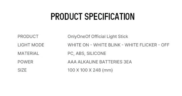 Onlyoneof Official Light Stick
