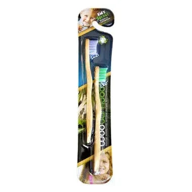 Woobamboo Super Soft Bamboo Sprout Kids Toothbrush 2-Pack