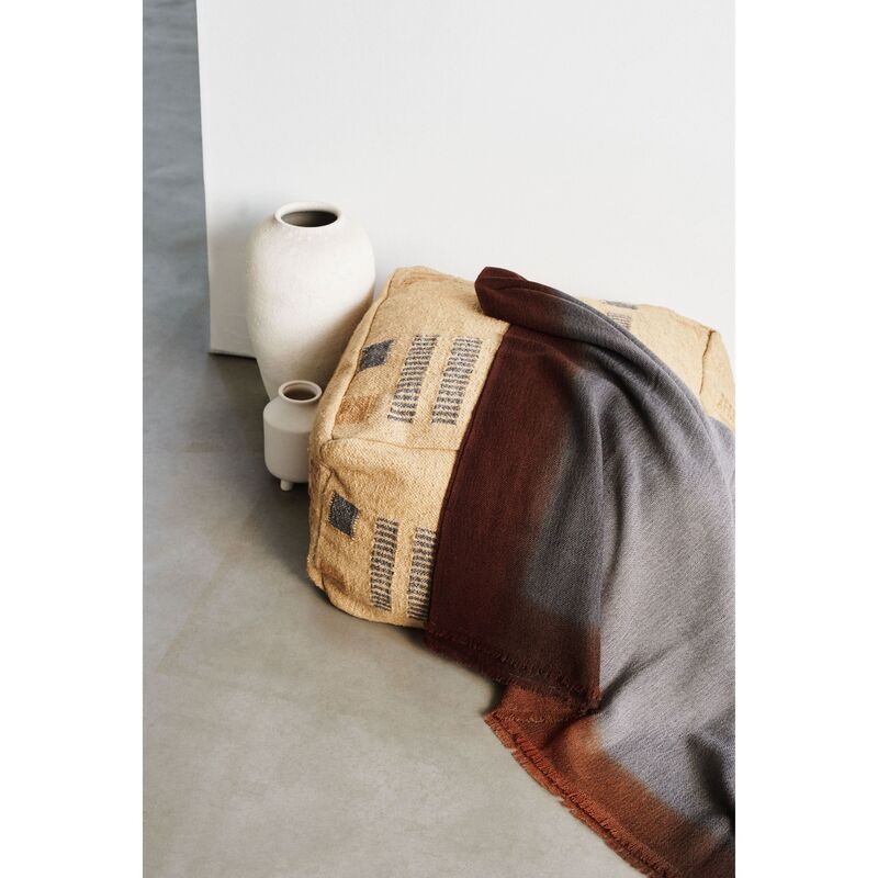 Simply Taupe Brown Gray Hand Spun Merino Handloom Throw
