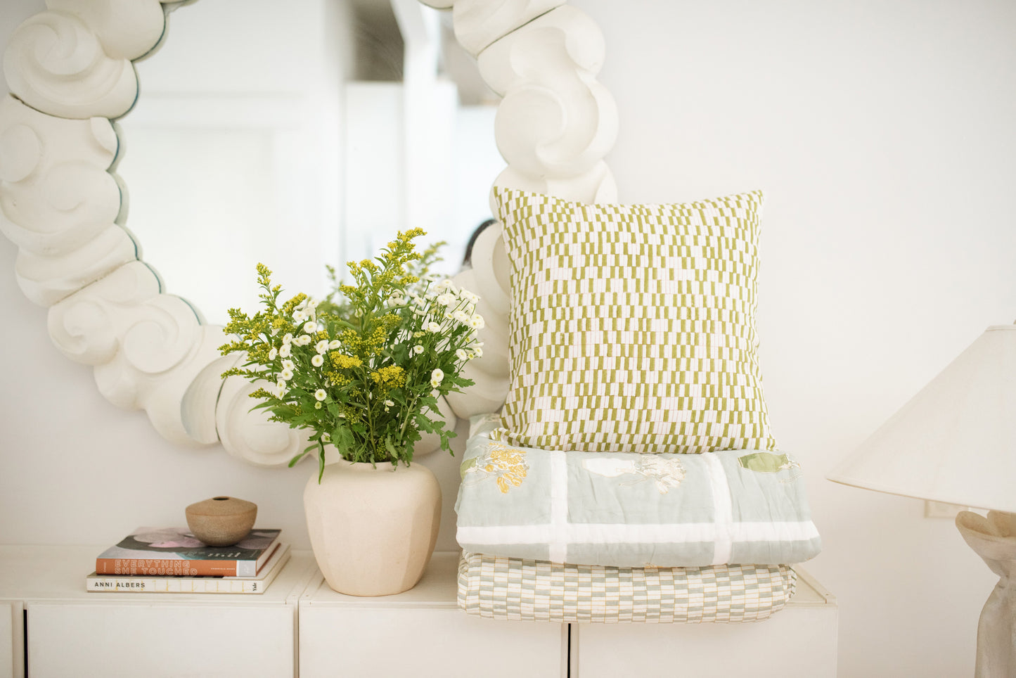 The Block Grid - Hand Block Printed Pillow Cover