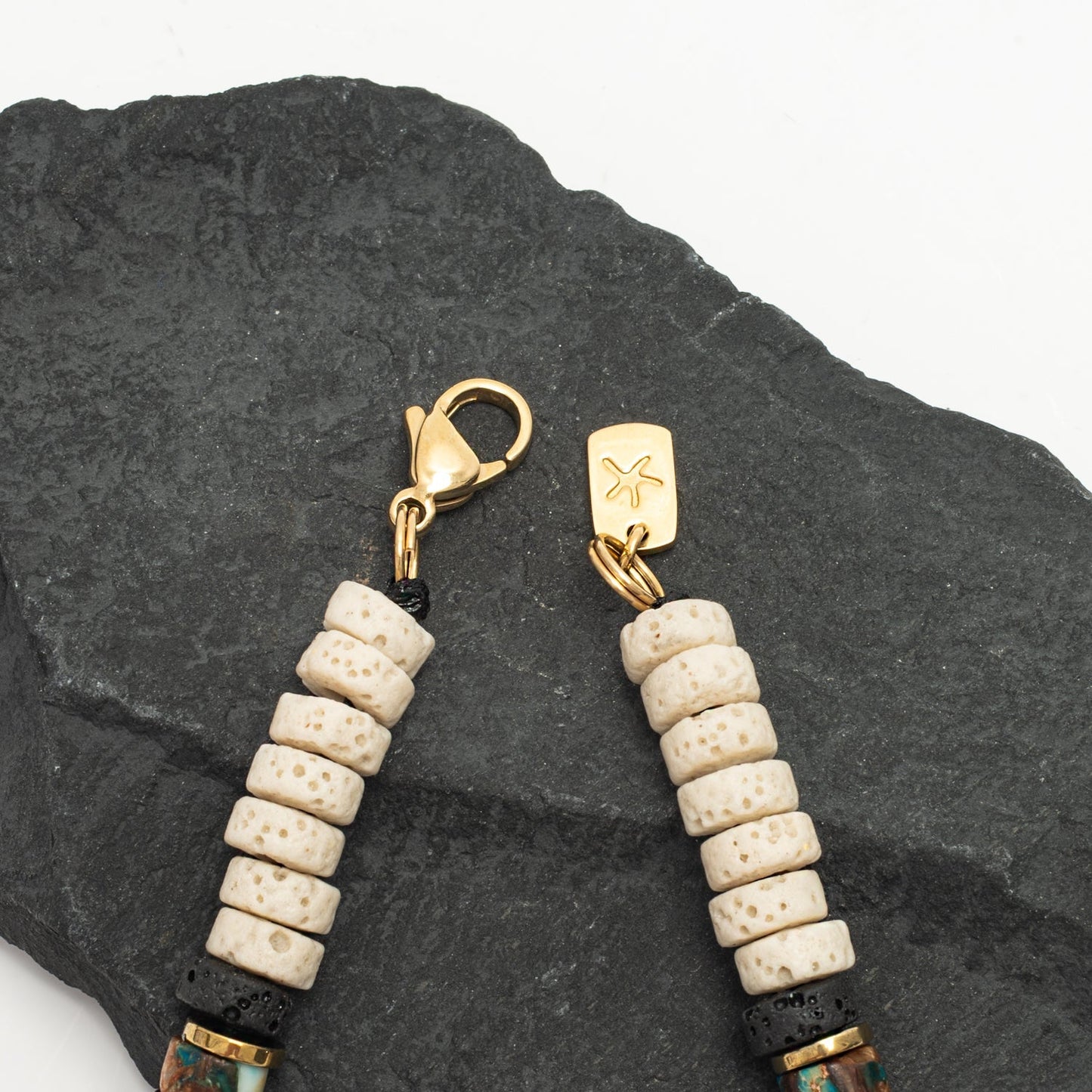 Vanguard Lava Bead Men's Necklace