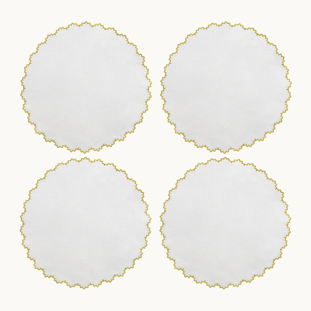 Gardenia gold linen placemat (set of 4)