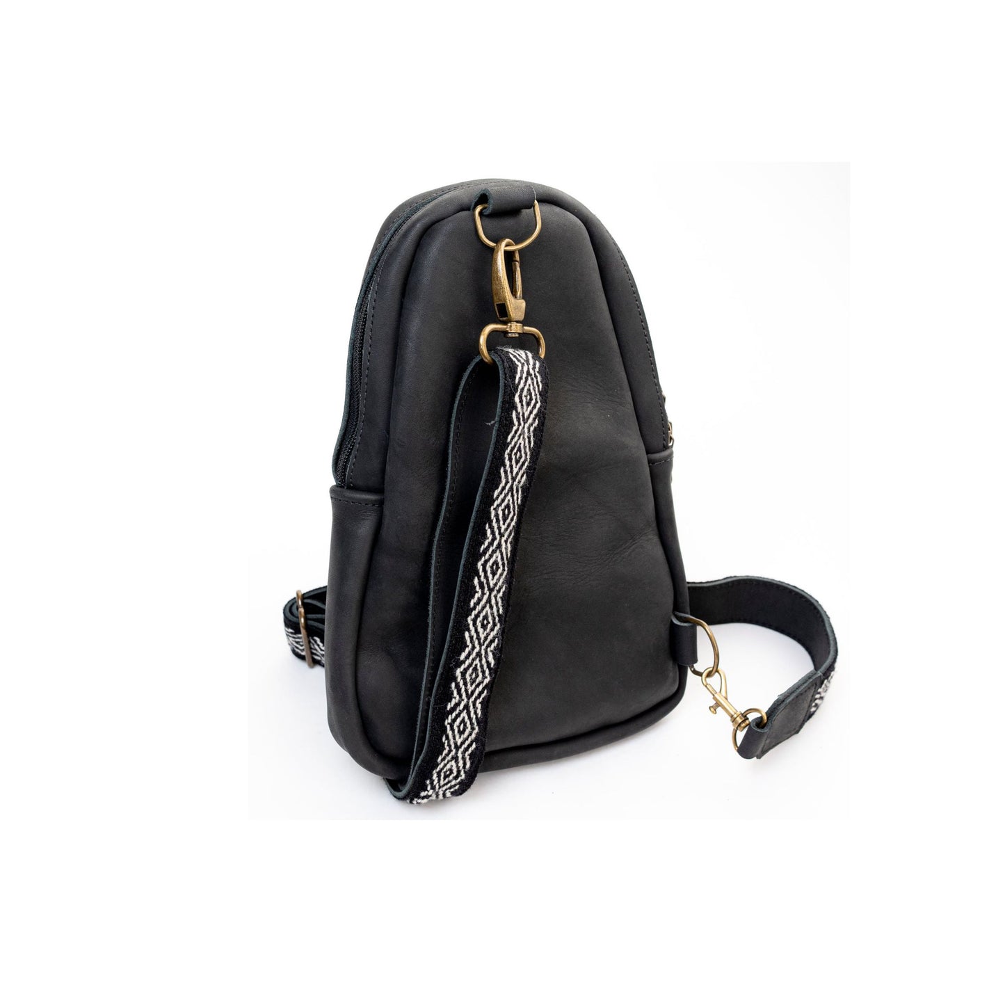 Sling Crossbody Backpack in Black
