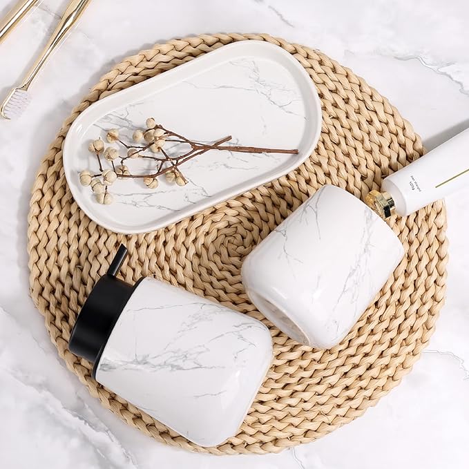 Marble 3-Piece Bathroom Set Sustainable Ceramic - Osadia Concept Store