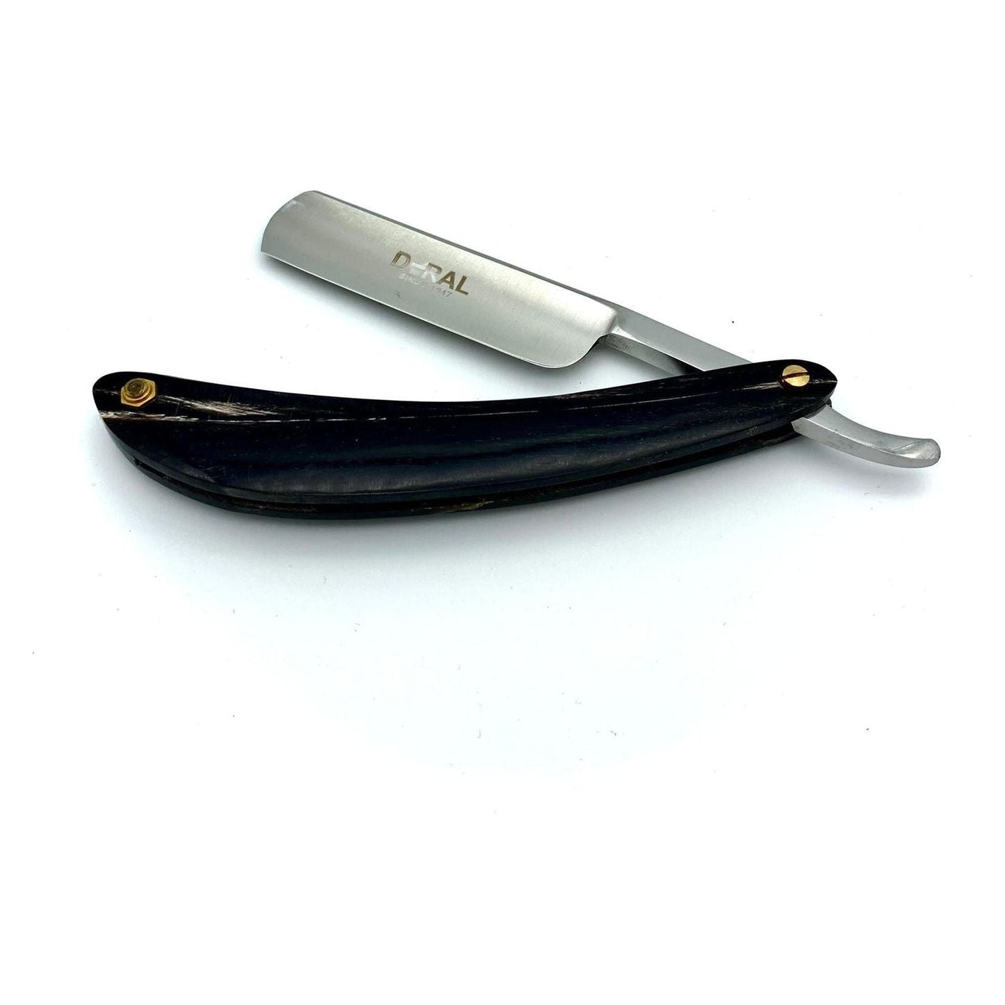 Dural Edge Heavy Duty Unique Grey "Marble" Wood Straight Razor SE-053