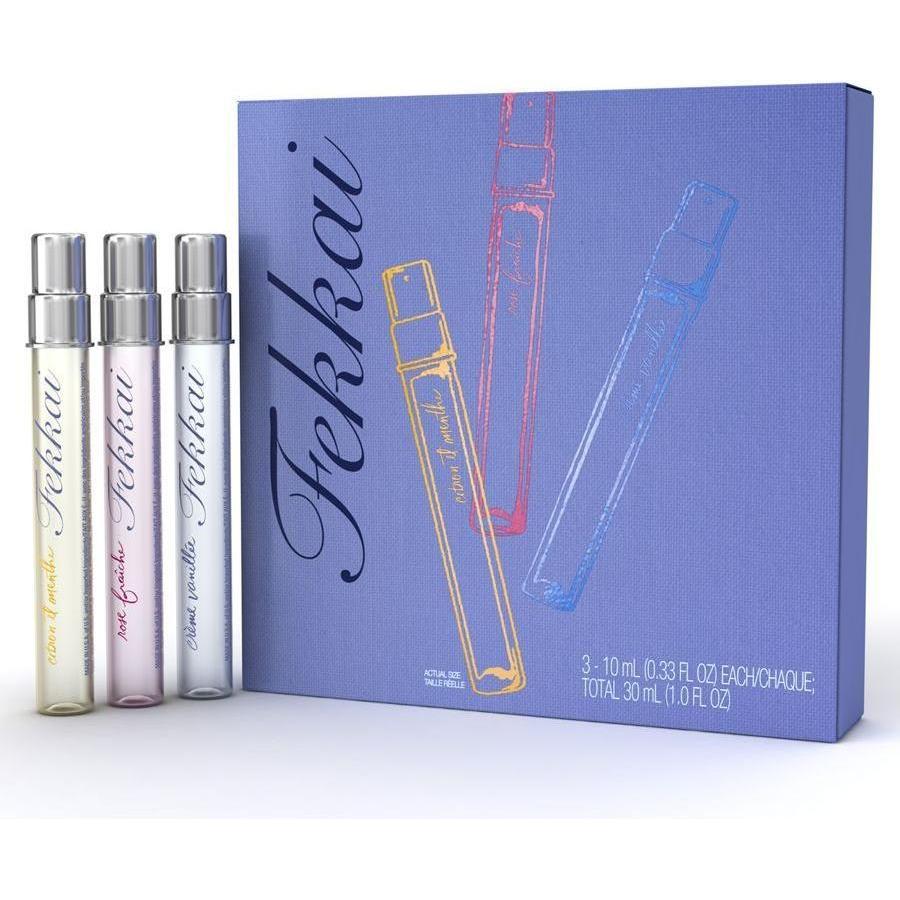 Fekkai Citrus Mint, Fresh Rose, Vanilla Cream Hair Fragrance Mist Mini Collection 1 Oz