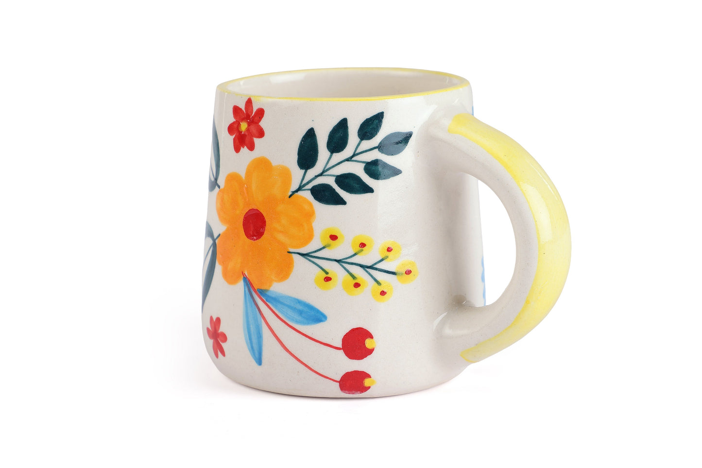 Floral Extravaganza Coffee Mug- Multi , 3.5 X 2.5 Inches ( Set of 4 )