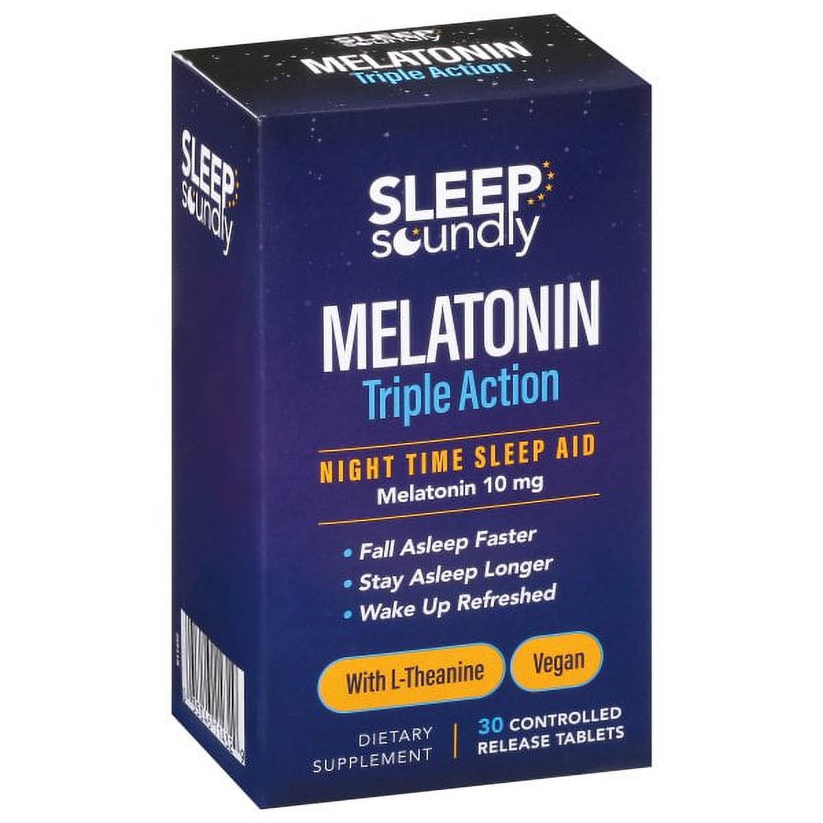 Sleep Soundly Melatonin, Triple Action, 10 Mg, Tablets