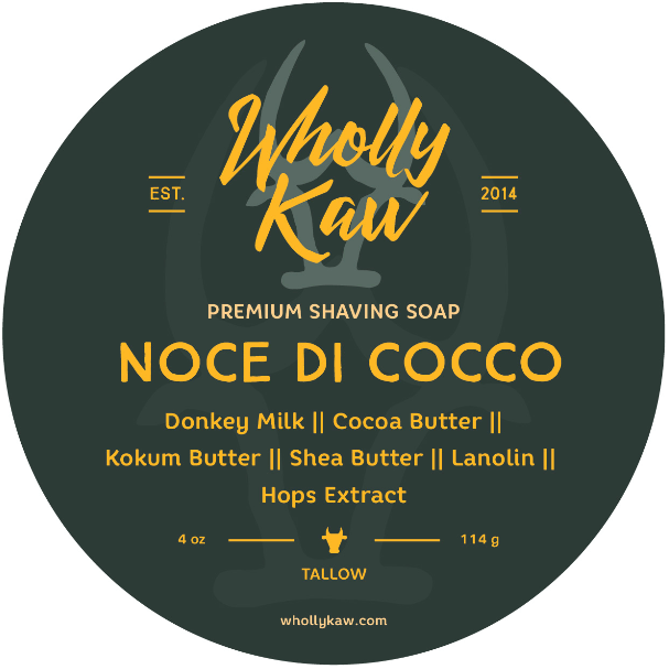 Wholly Kaw Noce di Cocco Tallow Shaving Soap 4 Oz
