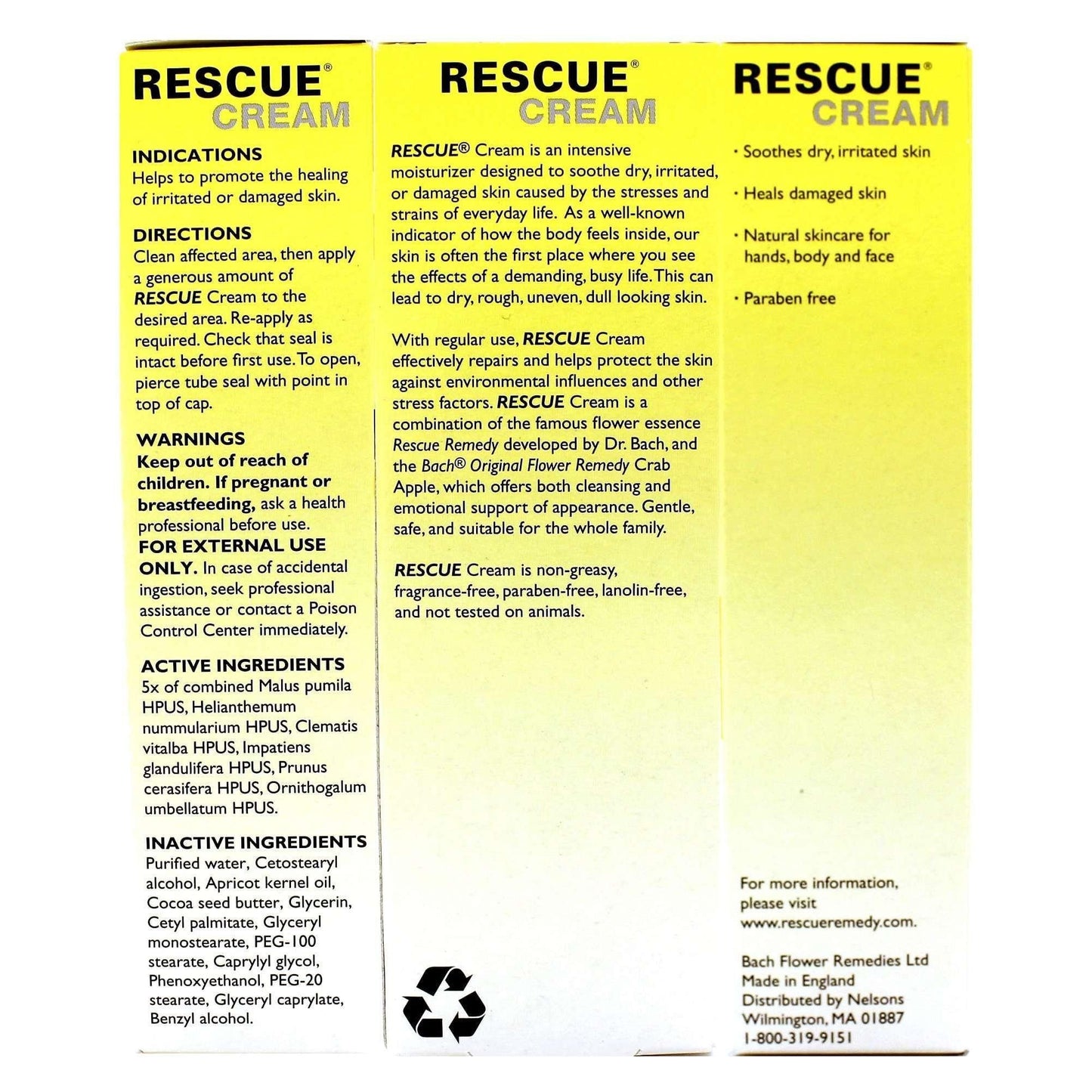 Bach Flower Rescue Remedy Cream 30g