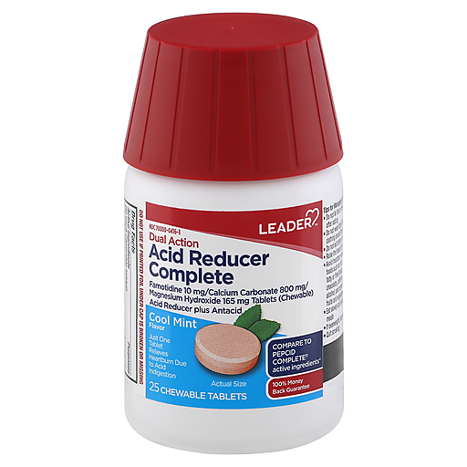 Leader Acid Reducer Chewable Tablets, Cool Mint