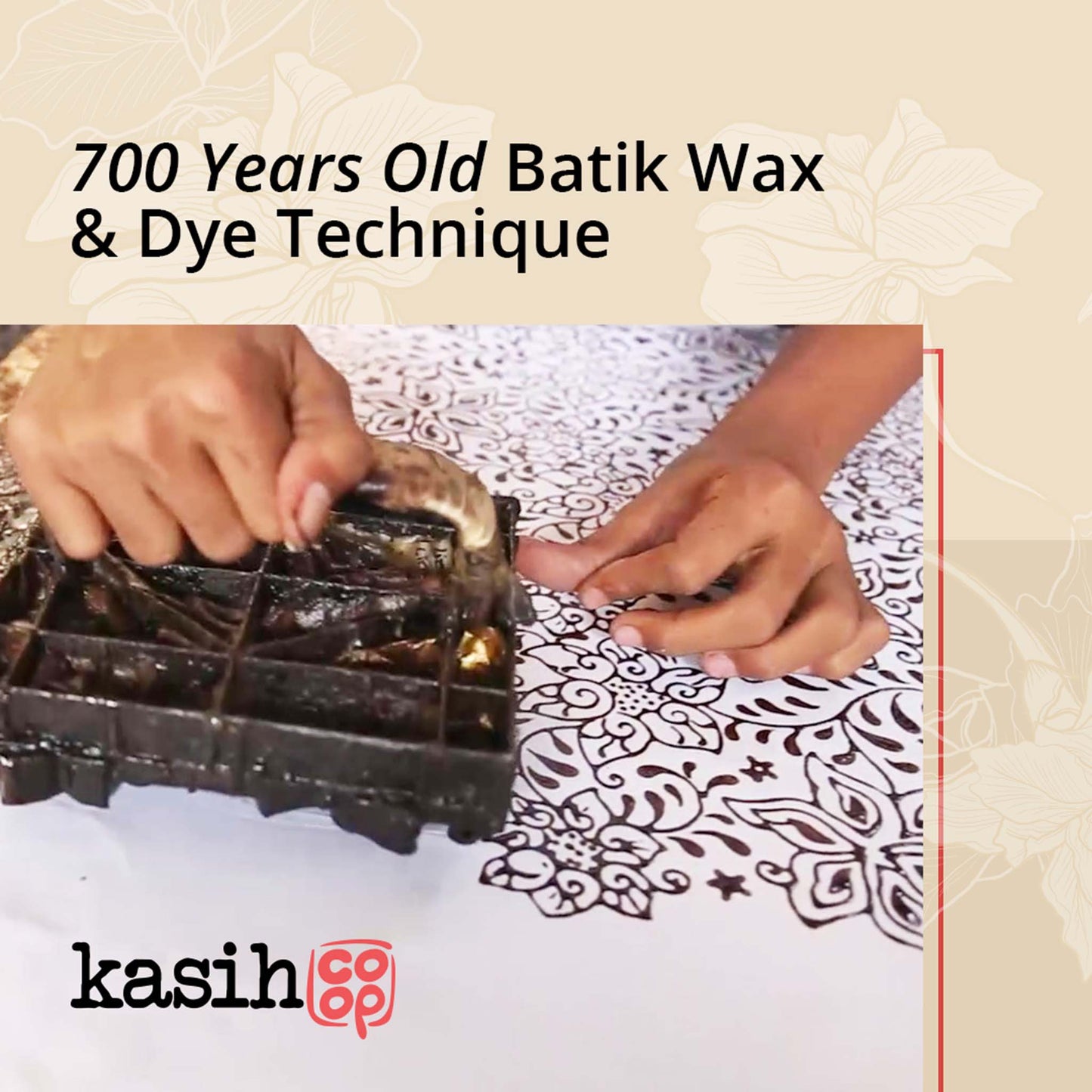 Hand Dyed Batik Scarf - Soft Cotton, Blue Roses, White, Floral, Flower - Osadia Concept Store