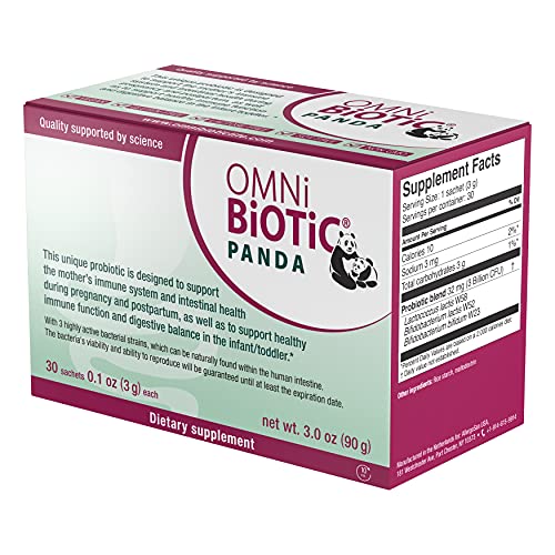 Omni Biotic Panda - Probiotic For Mom And Baby - Prenatal And Infant Probiotic Gut Health & Immune System Support Vegan And Hypoallergenic - Non-GMO