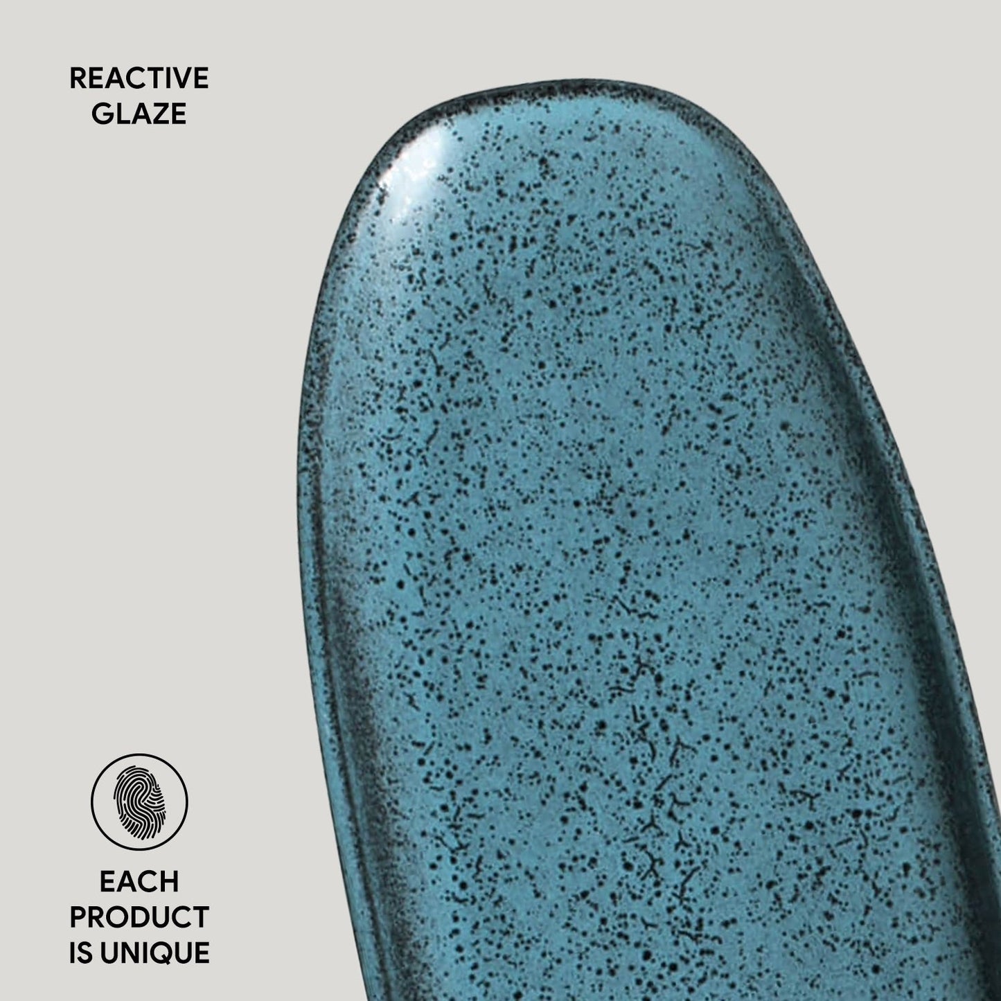 Shallow Organic Oval Platter Large Set of 4