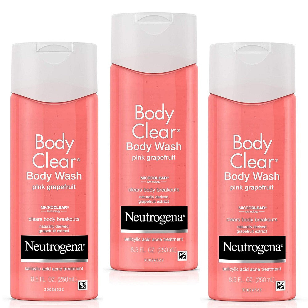 Neutrogena Body Clear Wash Salicylic Acid Acne Treatment Pink Grapefruit