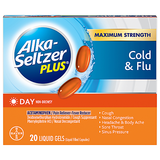 Alka-Seltzer Plus Maximum Strength Day Cold & Flu Liquid Gels