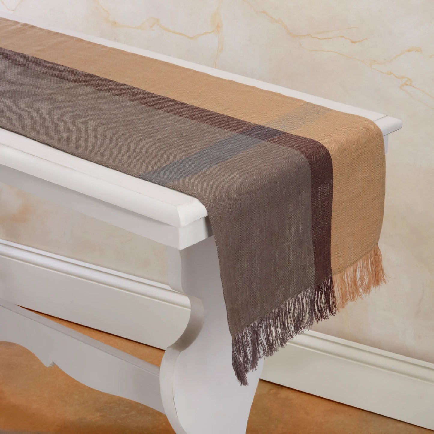 HINTERLAND Handwoven Linen Table Runner. 100% Flax Linen β Fair Trade β Artisan Made