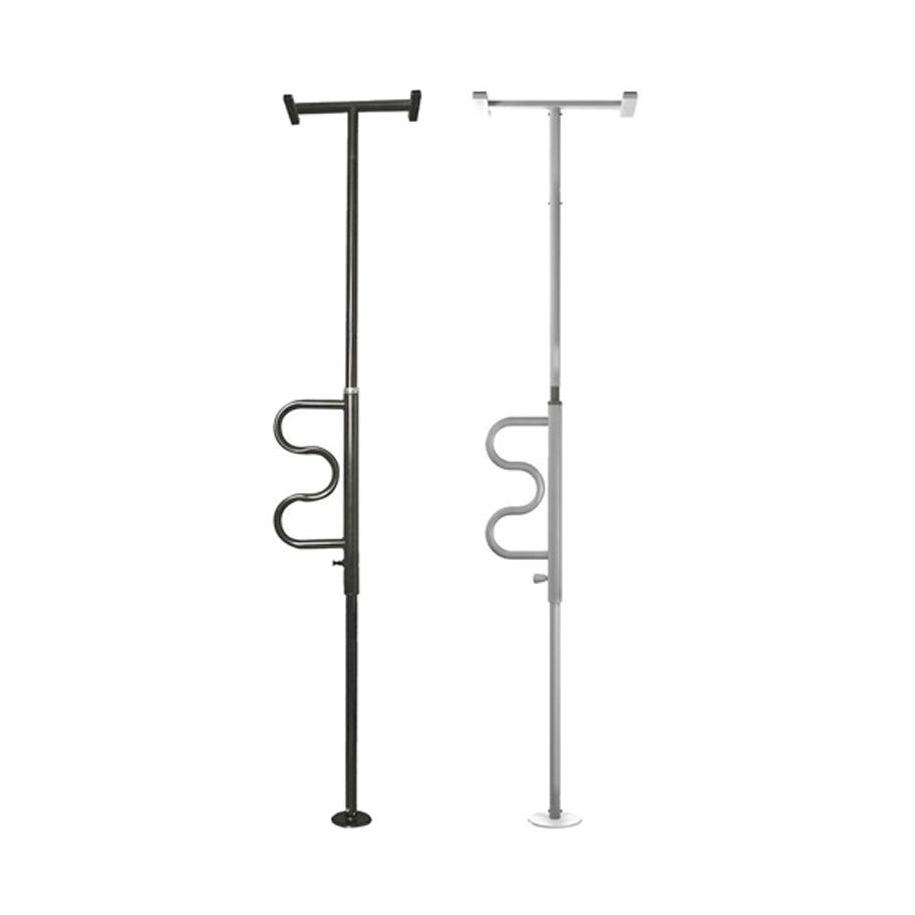 Stander Security Pole & Curve Grab Bar - Black