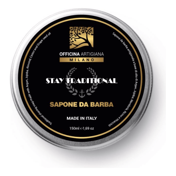 Officina Artigiana Milano Stay Traditional Shaving Soap in Glass Jar 150ml