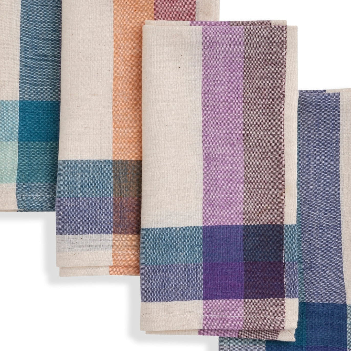YIN YANG Handwoven Napkins - Set of 4. Cotton - Fair Trade - Artisan Made