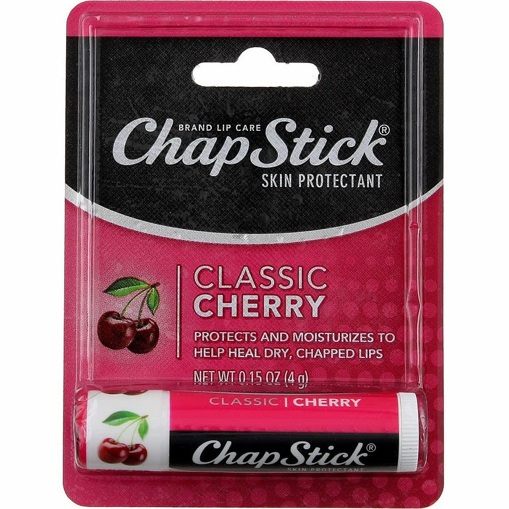 ChapStick Skin Protectant Classic Cherry Lip Balm, 0.15 Oz