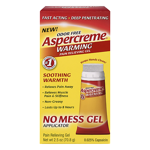 Aspercreme Odor Free Warming Pain Relieving Gel 2.5 Oz