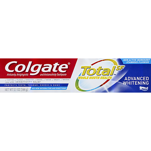 Colgate Total Advanced Whitening Paste Toothpaste, 5.1 Oz