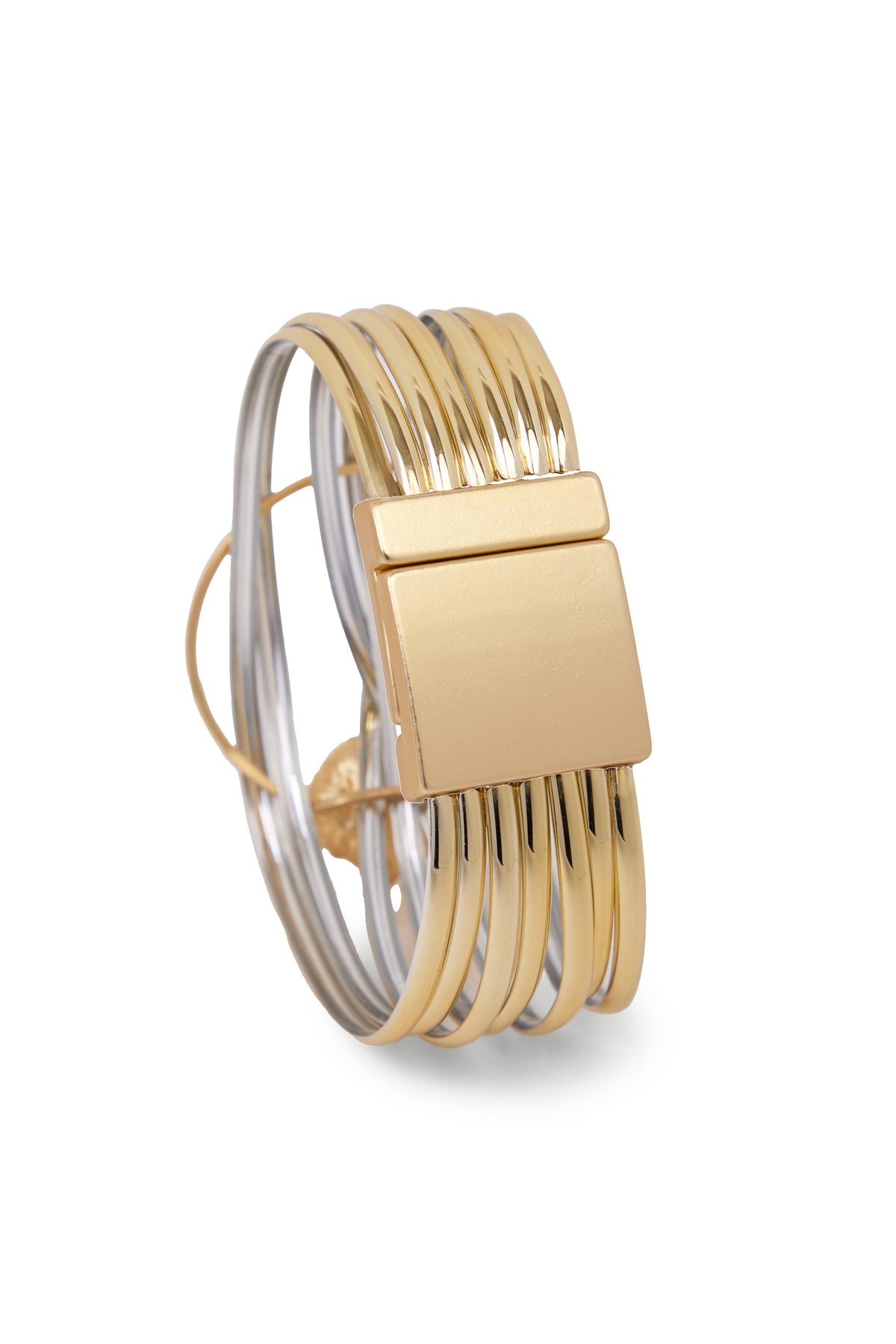 Halo Statement Leather Bracelet