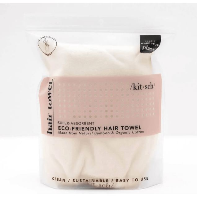 KitSch Eco Friendly Hair Towel - Ivory