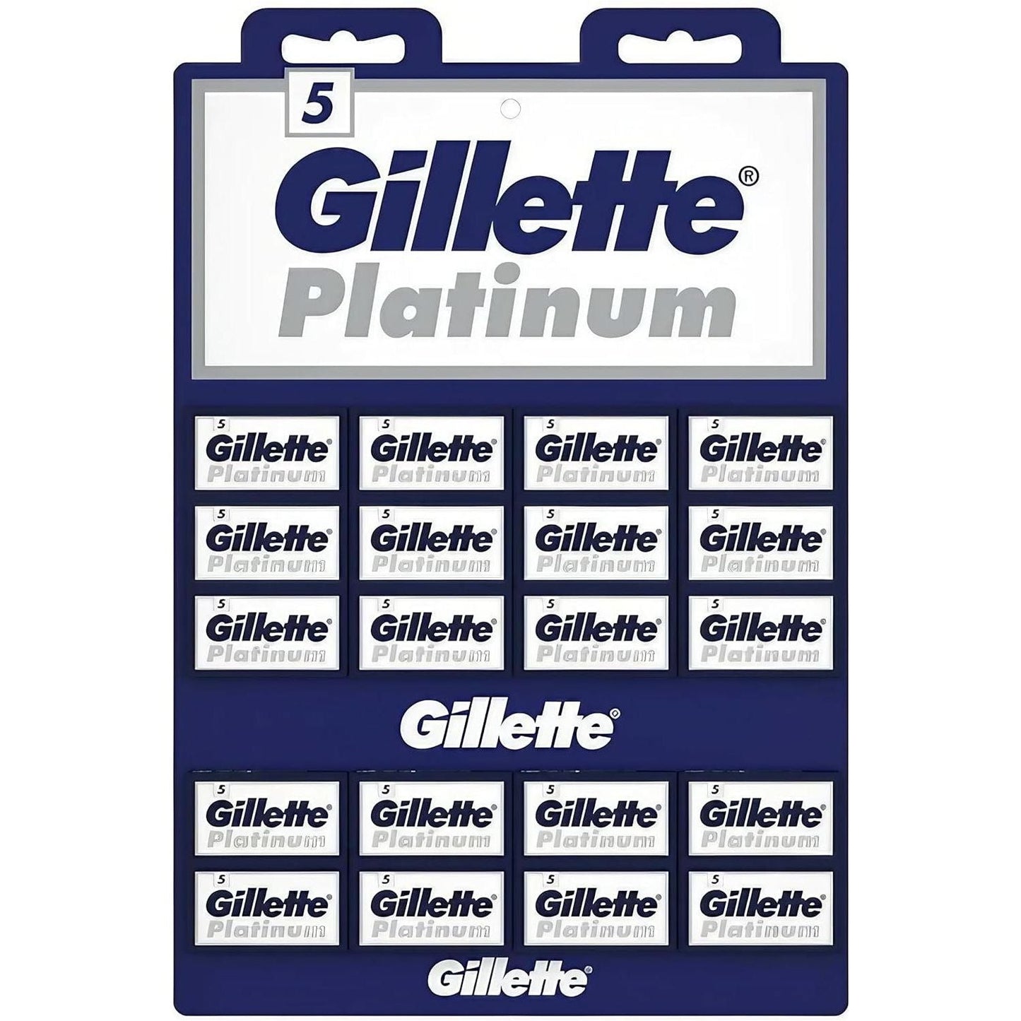 Gillette Platinum Double Edge Razor Blades - 20x5 Pack
