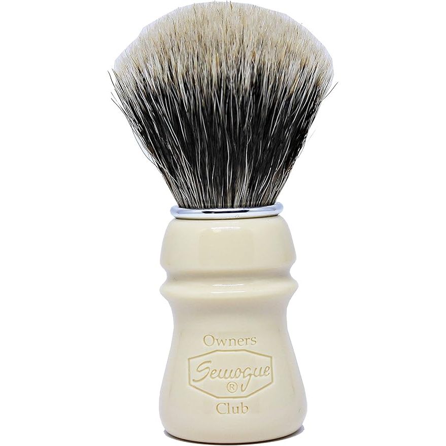 Semogue Owners Club Soc Taj Resin Finest 2 Band Badger Shave Brush