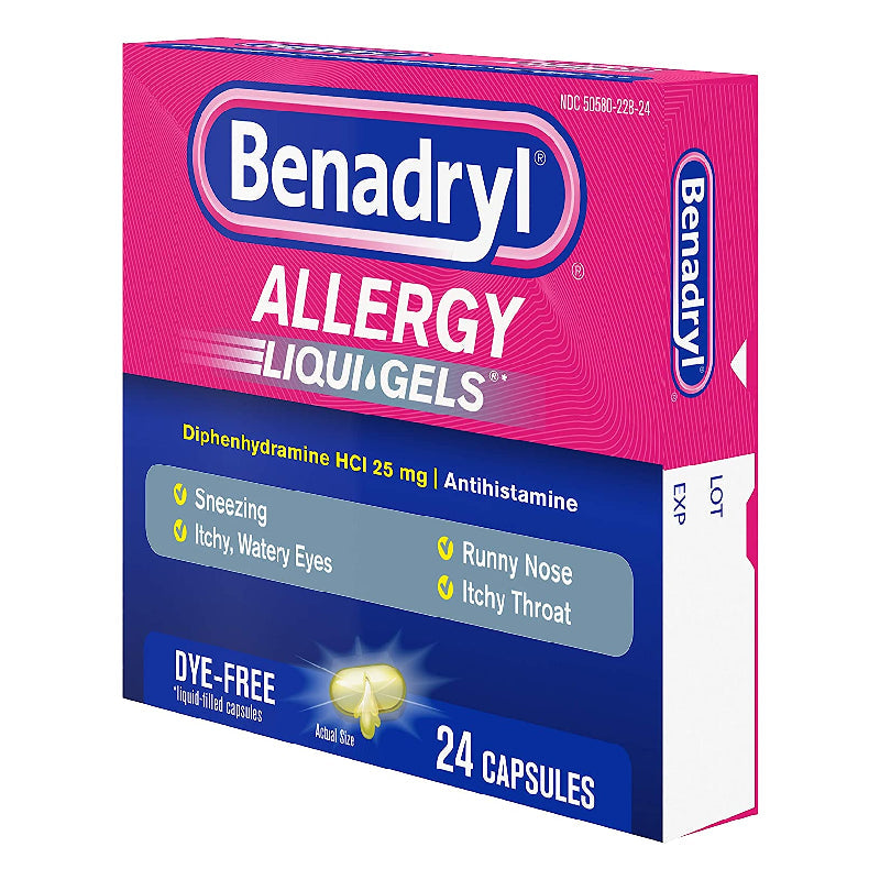 Benadryl Allergy, Dye Free, 25 Mg, Capsules
