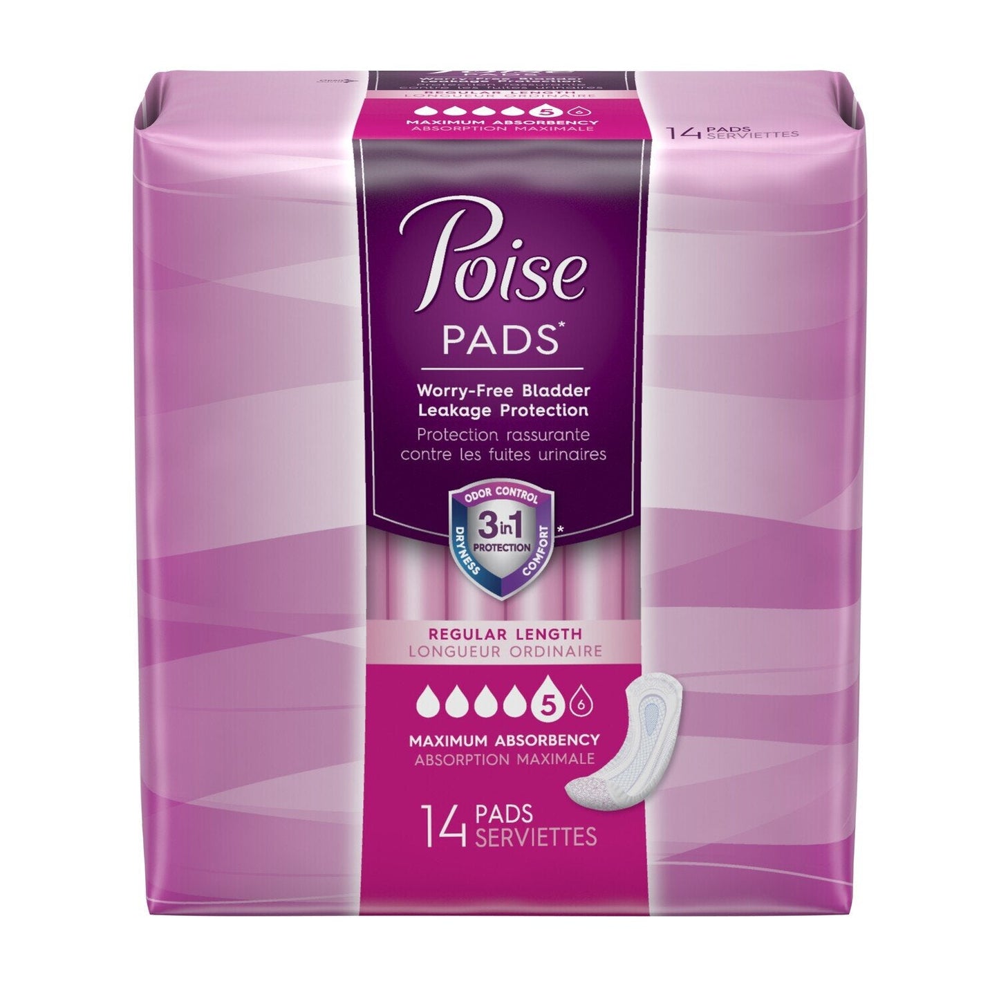 Poise Incontinence Pads, Maximum Absorbency, Regular Length, 84ct - Osadia Concept Store