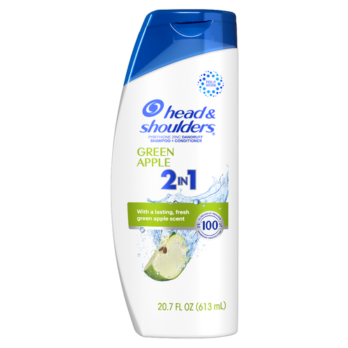Head & Shoulders 2 In 1 Dandruff Shampoo Conditioner, Green Apple 20.7 Ounce