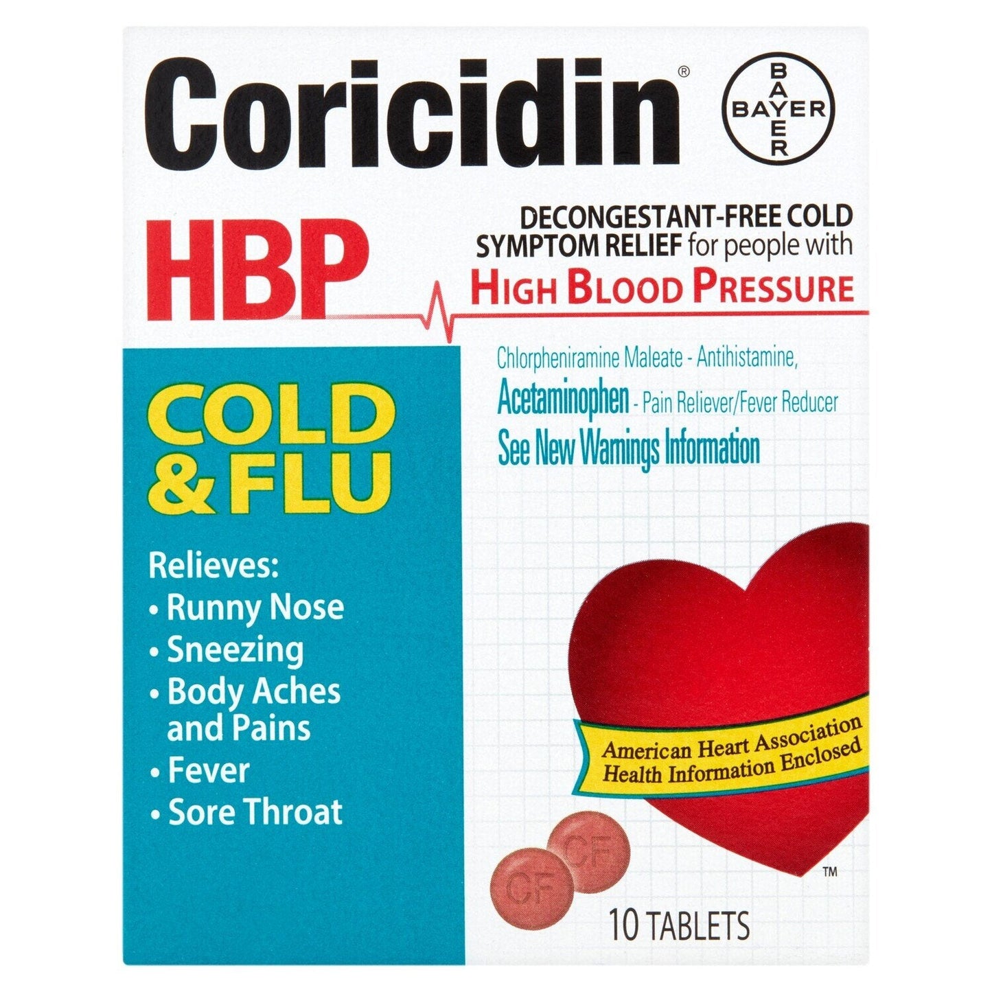 Coricidin Hbp Cold & Flu Relief Tablets