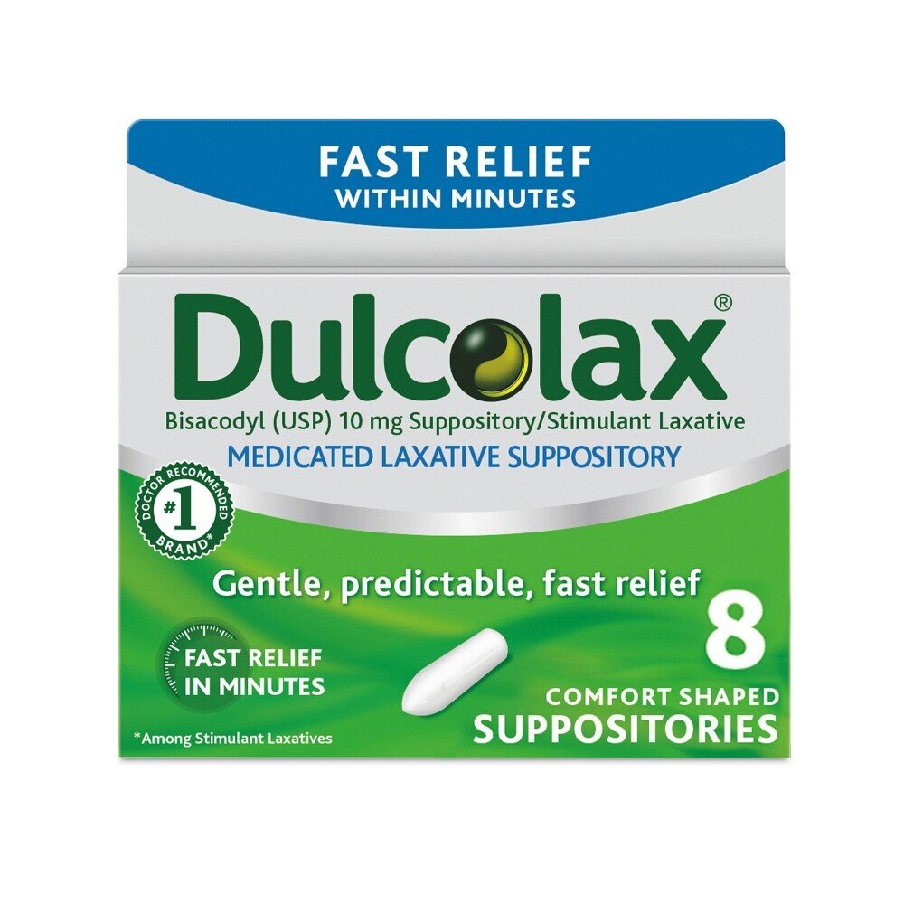 Dulcolax Laxative, Medicated, 10 Mg, Comfort Shaped Suppositories