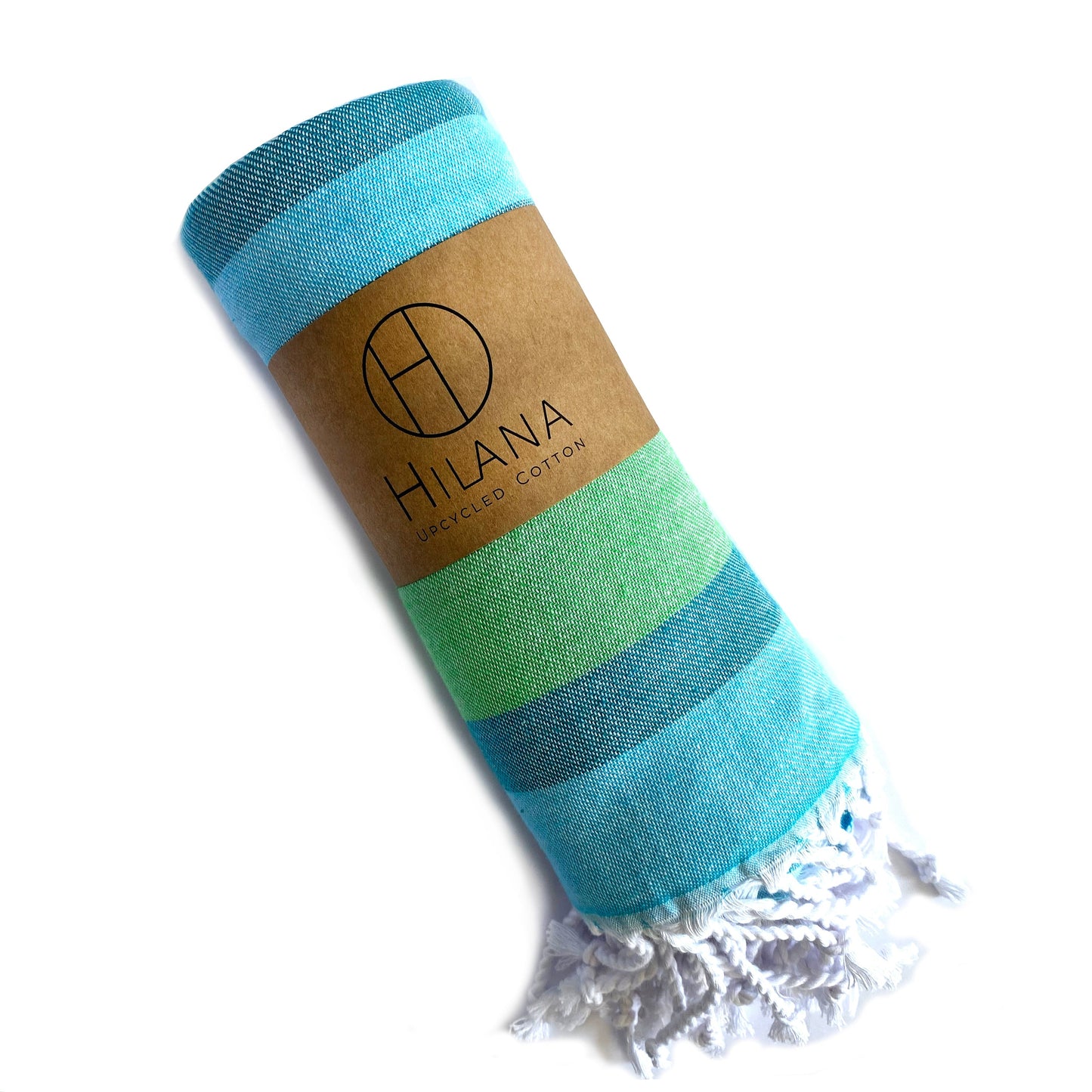 Samara Striped Sustainable Turkish Towel Green