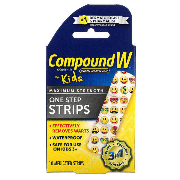 Compound W For Kids Maximum Strength One Step Medicated Strips