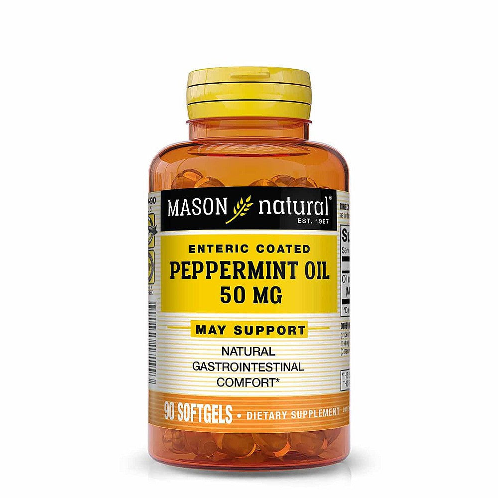 Mason Natural Peppermint Oil 50 Mg Enteric Coated Softgels - 90ct