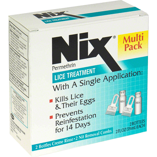 Nix Creme Rinse Lice Treatment With Nit Removal Comb, Multi Pack
