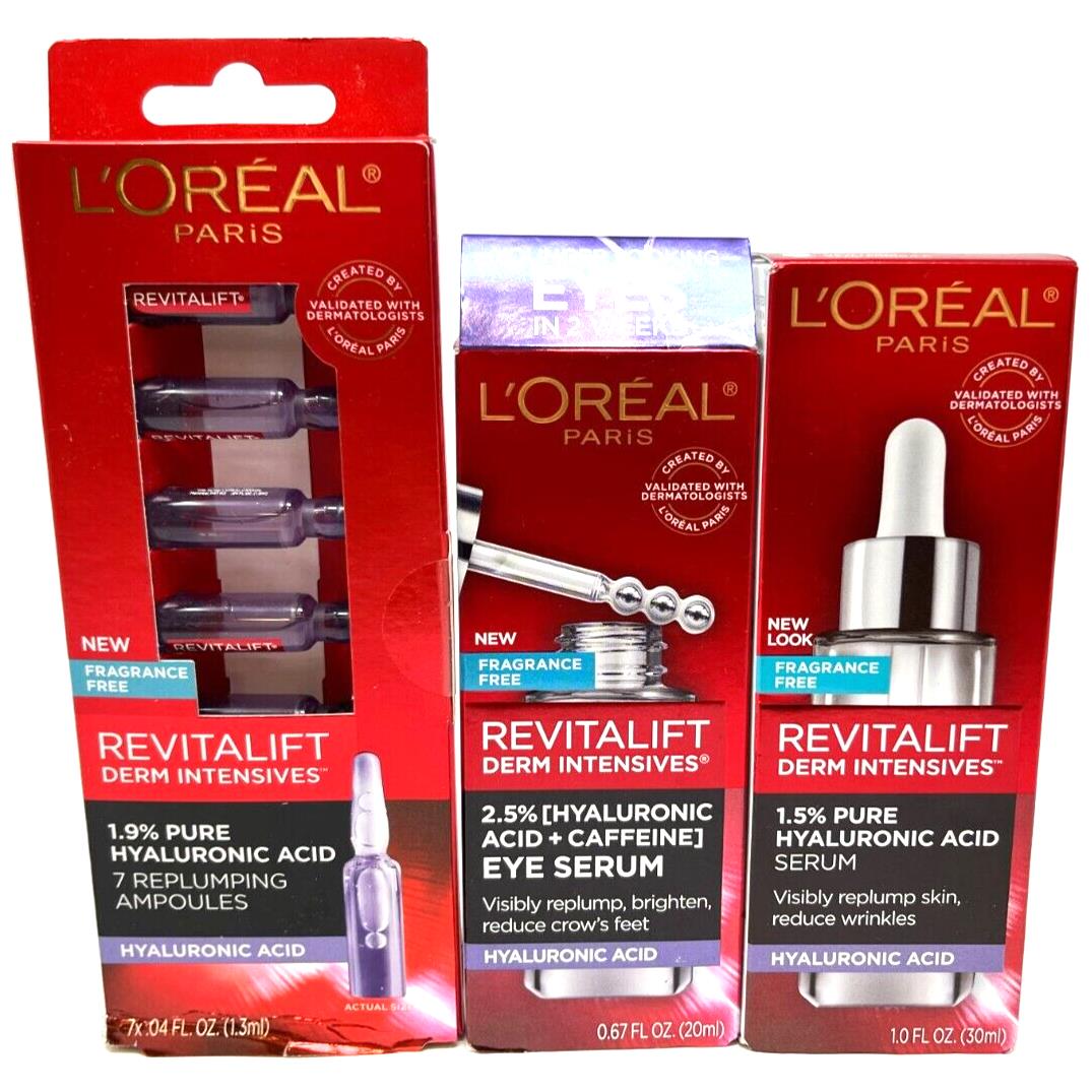 L'Oreal Paris Skincare Revitalift Derm Intensives 1.5% Pure Hyaluronic Acid Face Serum, 1 Oz