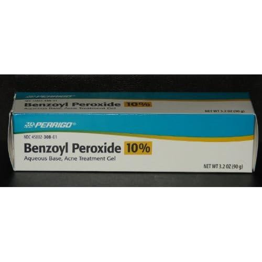 Perrigo 10% Benzoyl Peroxide Acne Treatment Gel 90gm Tube