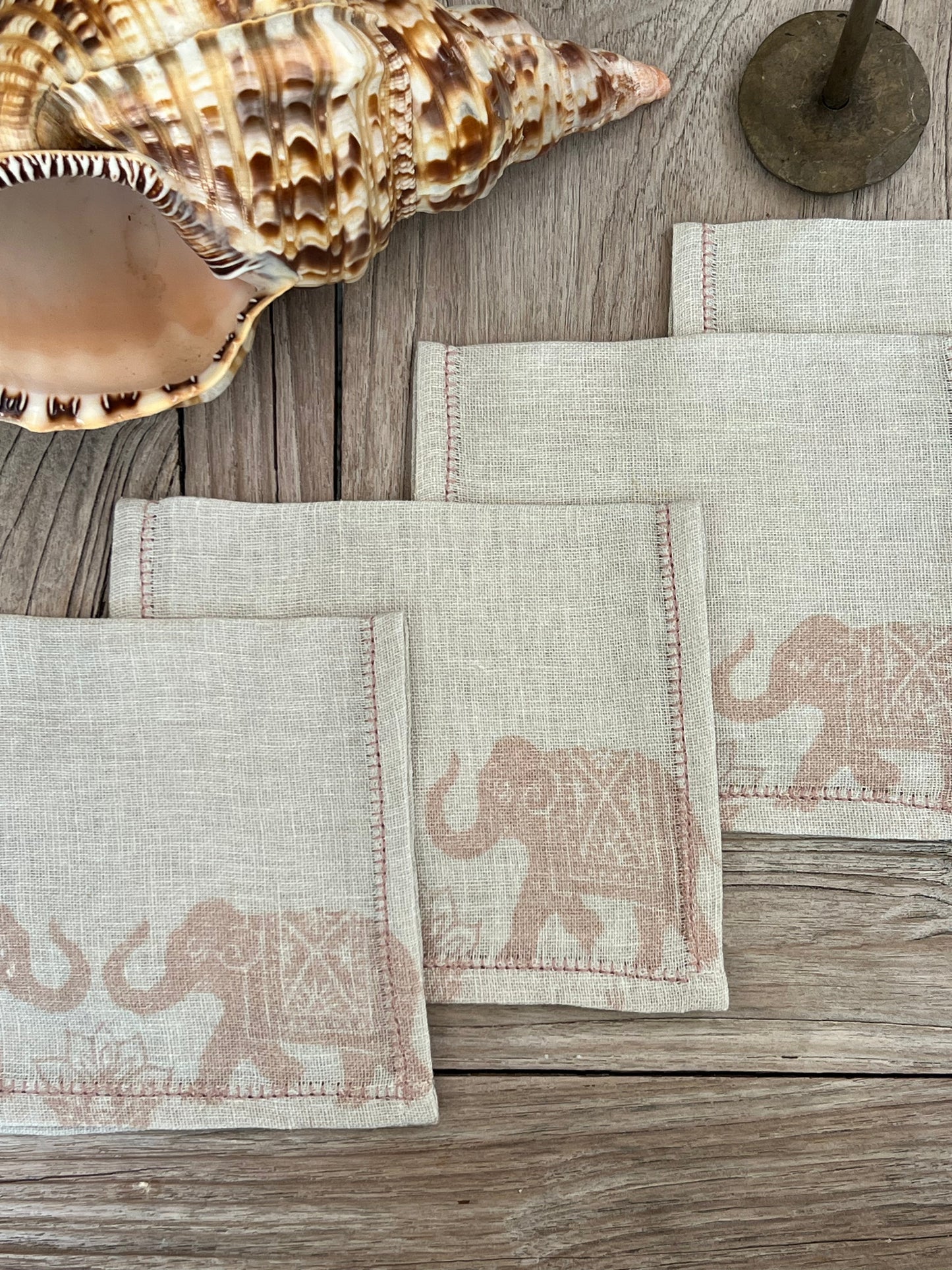 Garden Elephant Cocktail Napkins (set of 4)