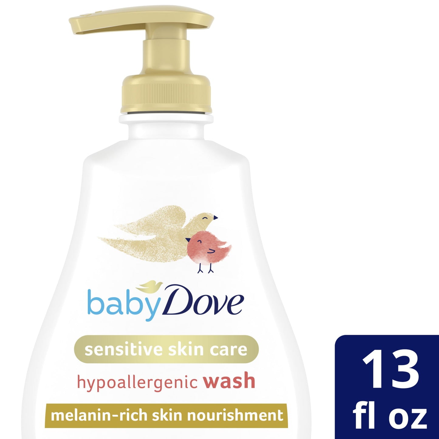 Baby Dove Sensitive Wash For Bath Time, Melanin-Rich Skin Nourishment, 13 Oz