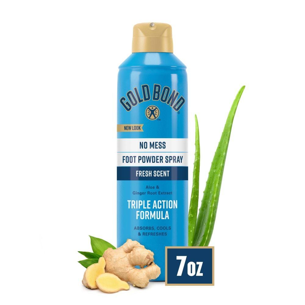 Gold Bond Foot Powder Spray, No Mess, Fresh Scent 7 Oz