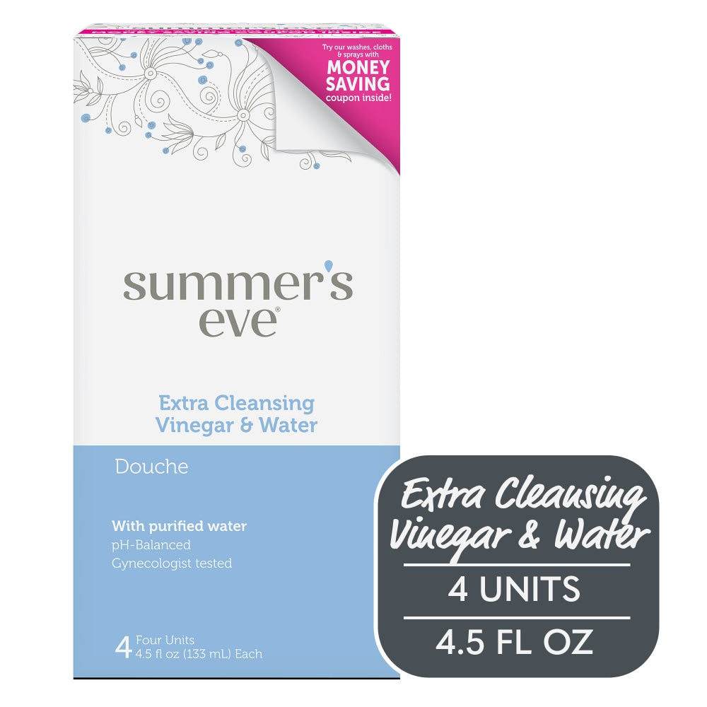 Summer's Eve 4 Pack Extra Cleansing Vinegar & Water Douche